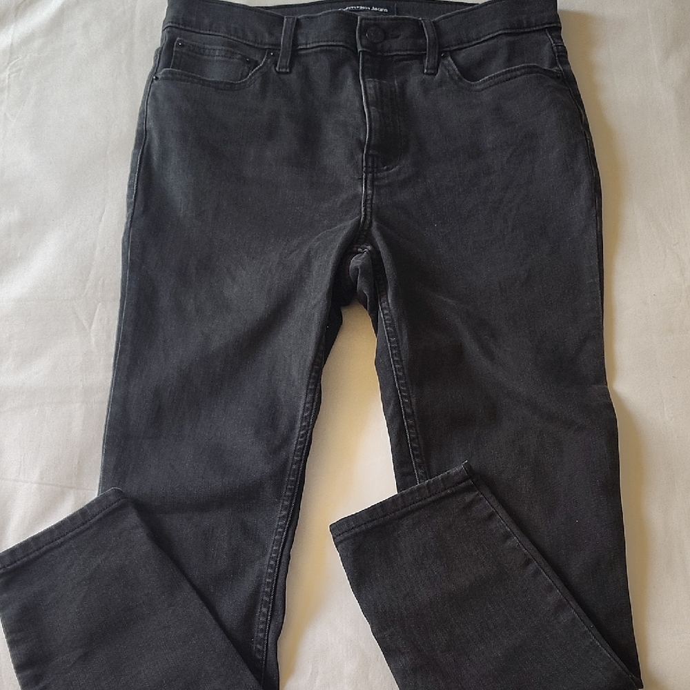 Calvin Klein Jeans Women's Black Highrise Skinny Jeggings Jeans Size 30 EUC